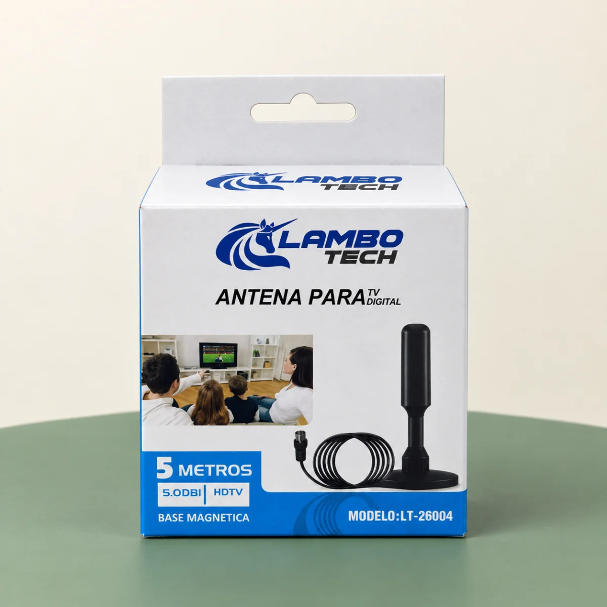 ANTENA TV DIGITAL 5M DE CABLE