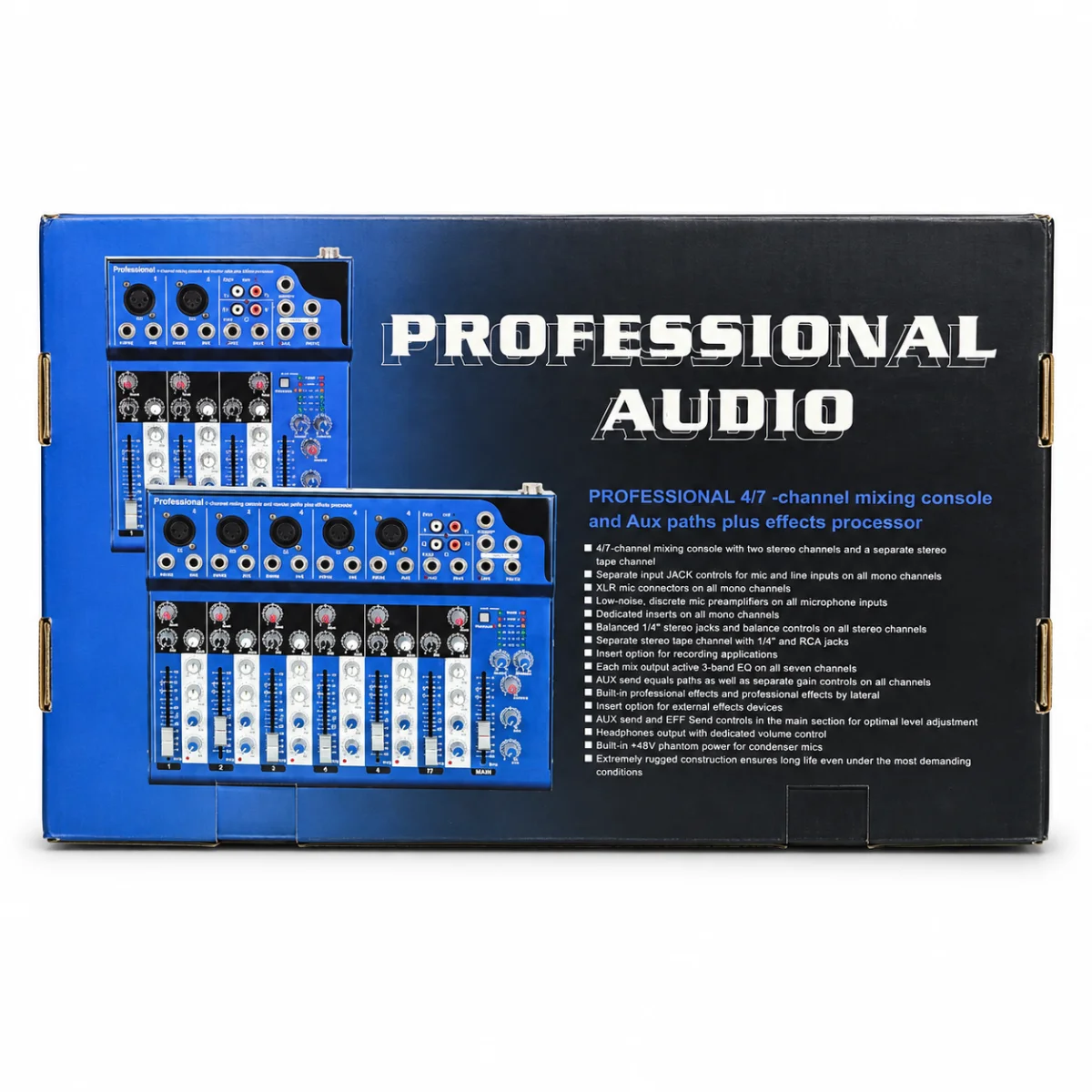 Consola profesional 7 canales, 5 balanceados